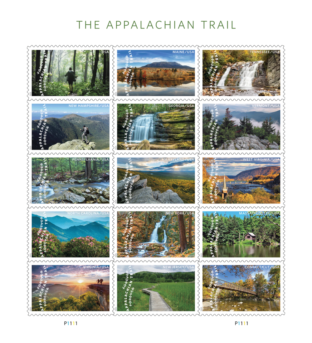 2025 The Appalachian Trail Stamps | Tool Stamps US Postage Stamps