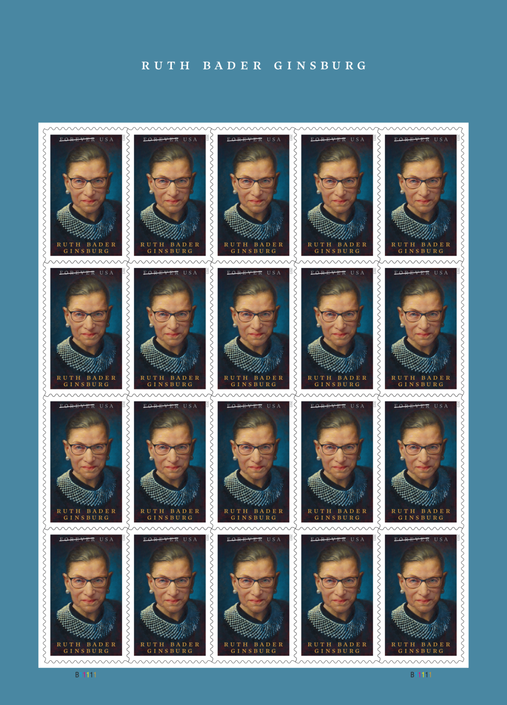2023 Ruth Bader Ginsburg Stamps 100 PCS | Tool Stamps US Postage Stamps