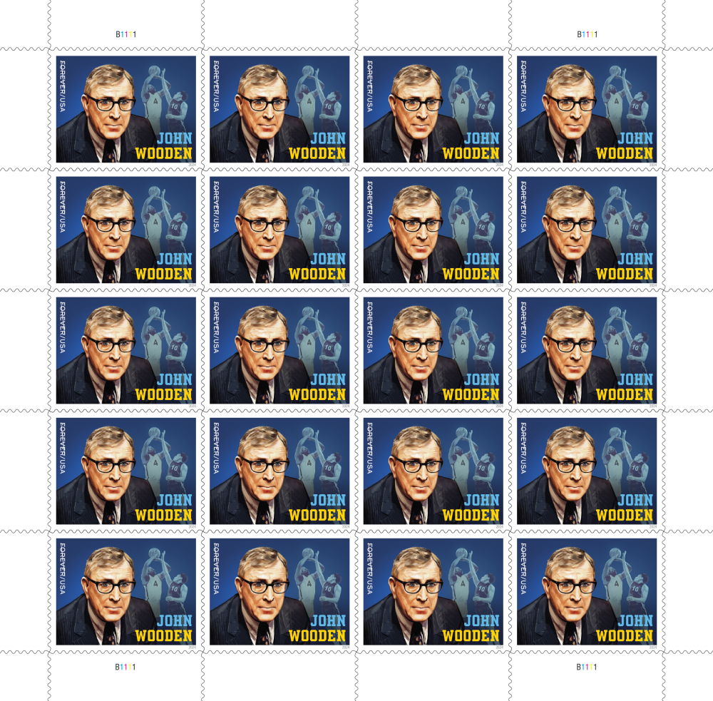 2024 John Wooden Stamps | Tool Stamps US Postage Stamps