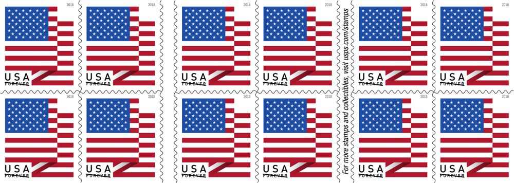 2018 U.S. Flag Stamps books | Tool Stamps US Postage Stamps