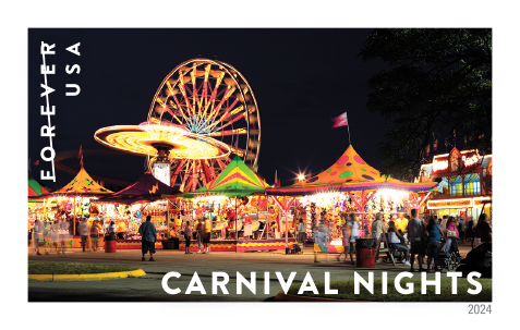 2024 Carnival Nights Stamps | Tool Stamps US Postage Stamps