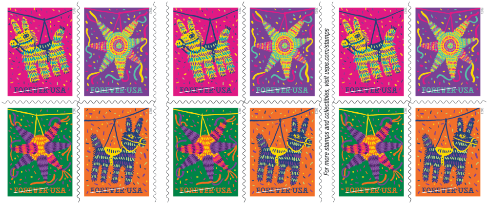 2023 Piñatas! Stamps 100 PCS | Tool Stamps US Postage Stamps