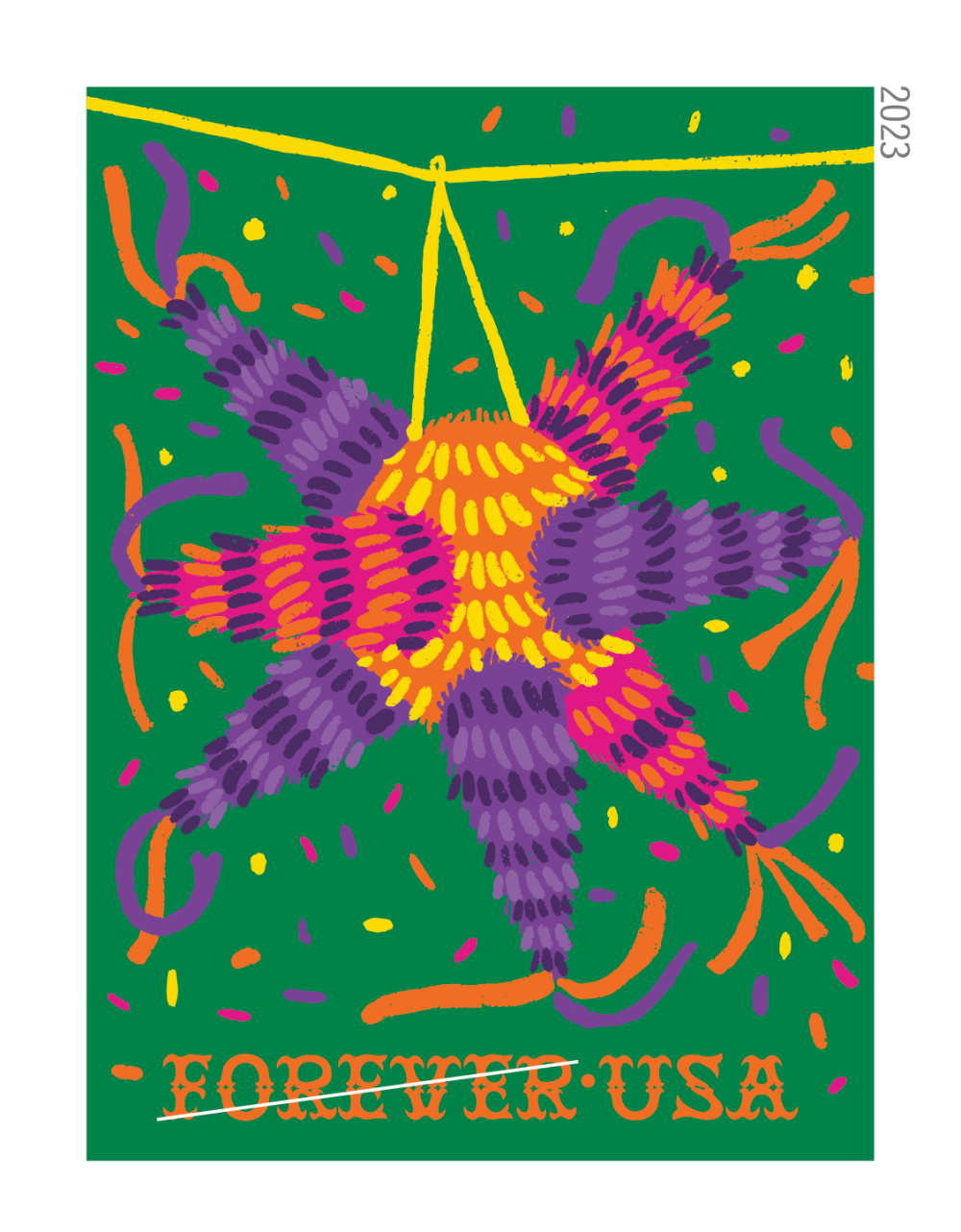 2023 Piñatas! Stamps 100 PCS | Tool Stamps US Postage Stamps