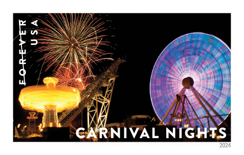 2024 Carnival Nights Stamps | Tool Stamps US Postage Stamps
