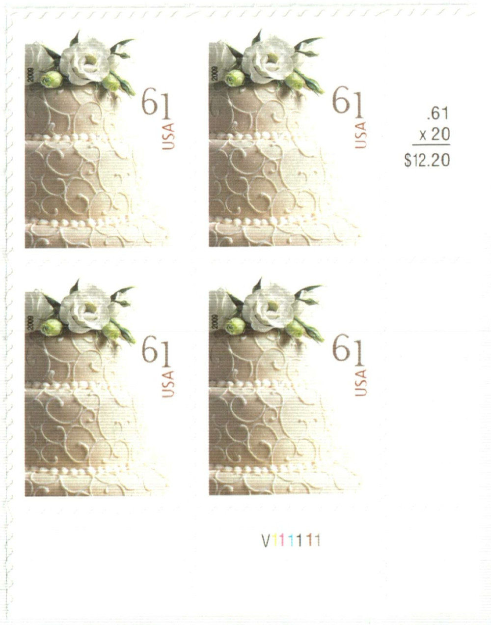2014 WEDDING CAKE Stamps 100 PCS | Tool Stamps US Postage Stamps