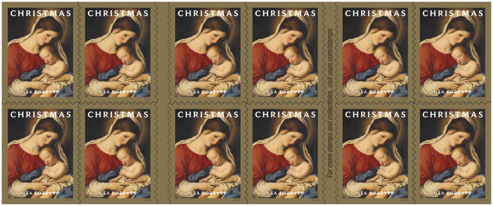 2024 Christmas Madonna and Child Stamps | Tool Stamps US Postage Stamps