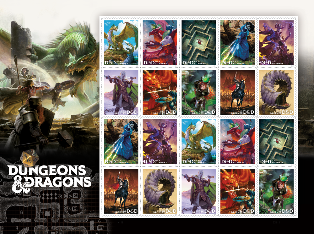 2024 Dungeons & Dragons Stamps | Tool Stamps US Postage Stamps