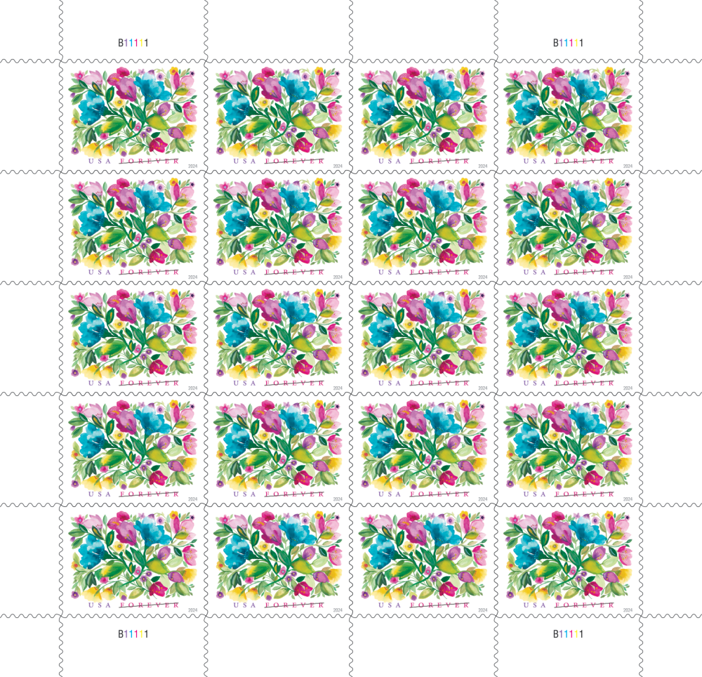 2024 Celebration Blooms Stamps | Tool Stamps US Postage Stamps