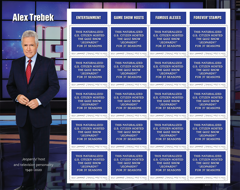 2024 Alex Trebek Stamps | Tool Stamps US Postage Stamps