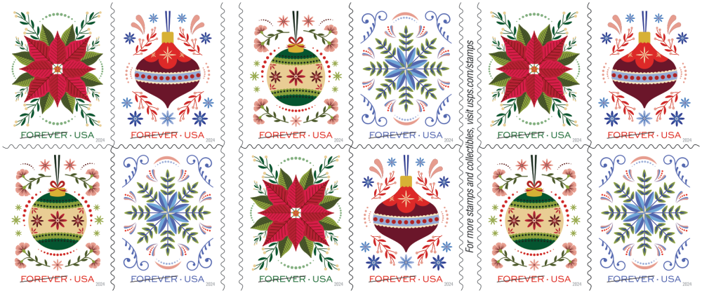 2024 Holiday Joy Stamps | Tool Stamps US Postage Stamps