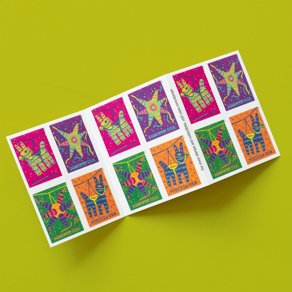2023 Piñatas! Stamps 100 PCS | Tool Stamps US Postage Stamps