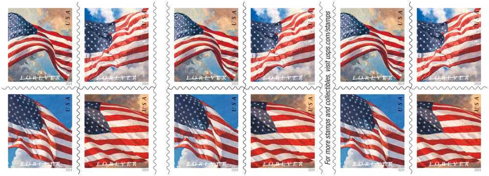 2024 U.S. Flags Stamps books | Tool Stamps US Postage Stamps