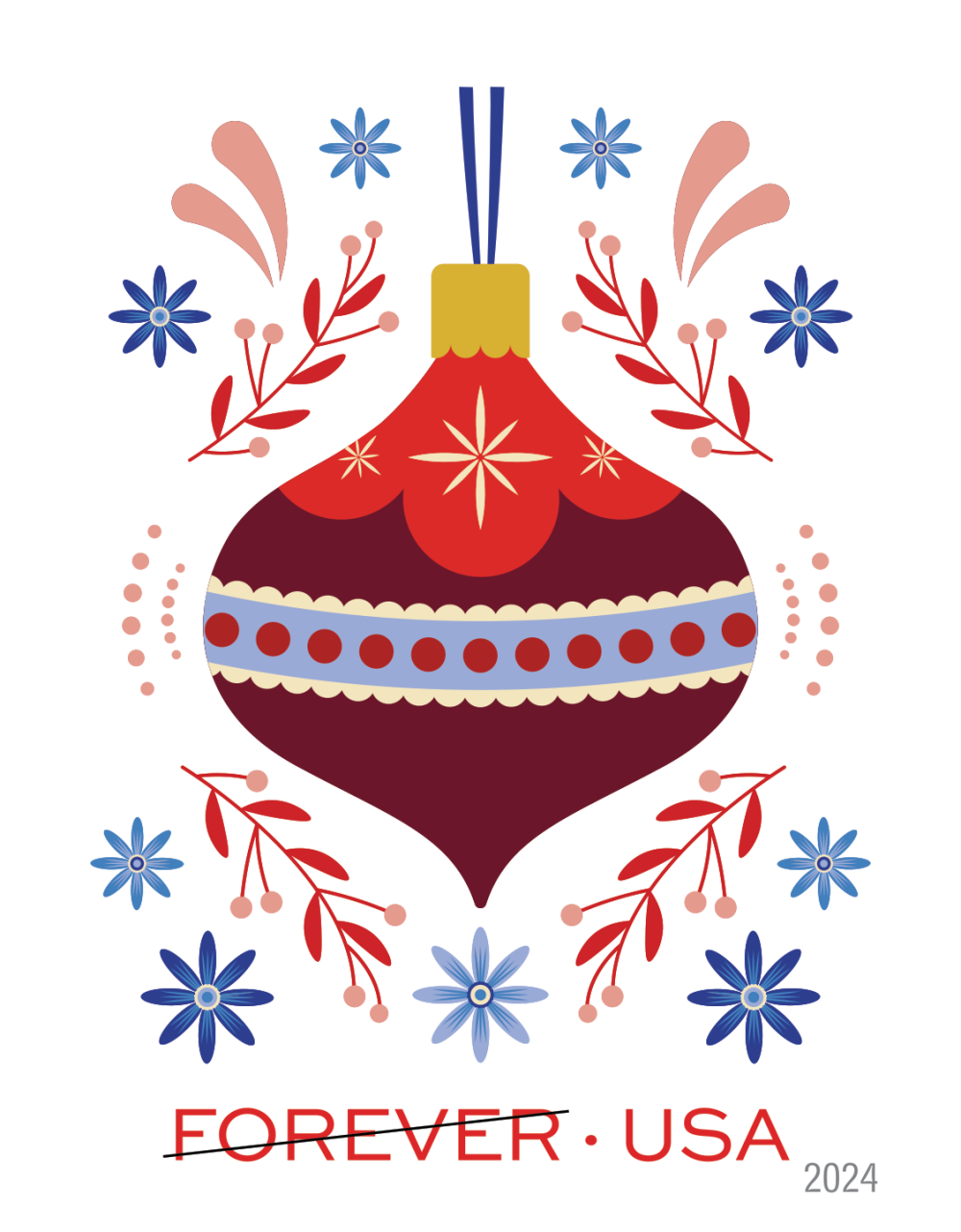 2024 Holiday Joy Stamps | Tool Stamps US Postage Stamps