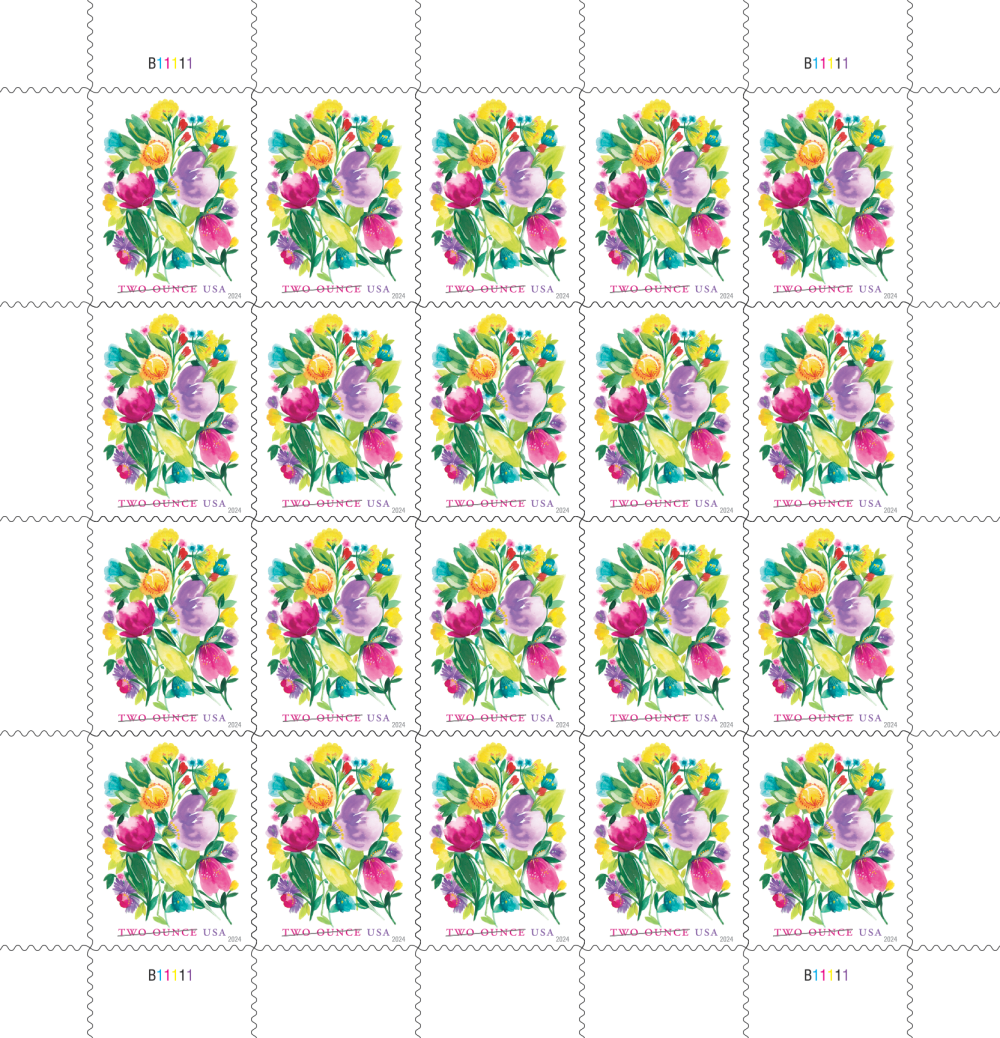 2024 Wedding Blooms Stamps Two Ounce | Tool Stamps US Postage Stamps