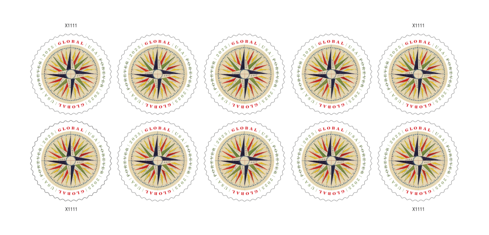 2025 1794 Compass Rose | Tool Stamps US Postage Stamps
