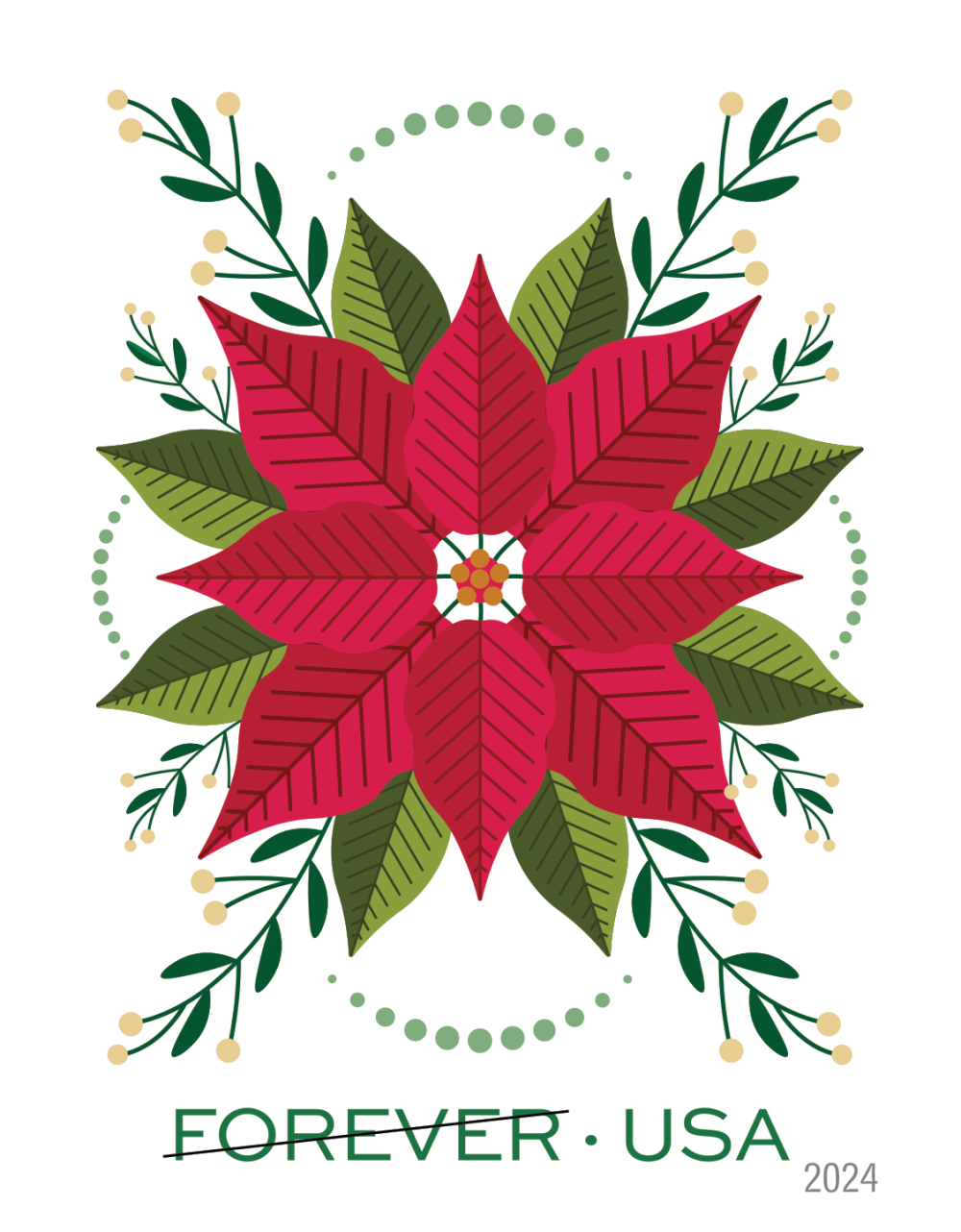 2024 Holiday Joy Stamps | Tool Stamps US Postage Stamps