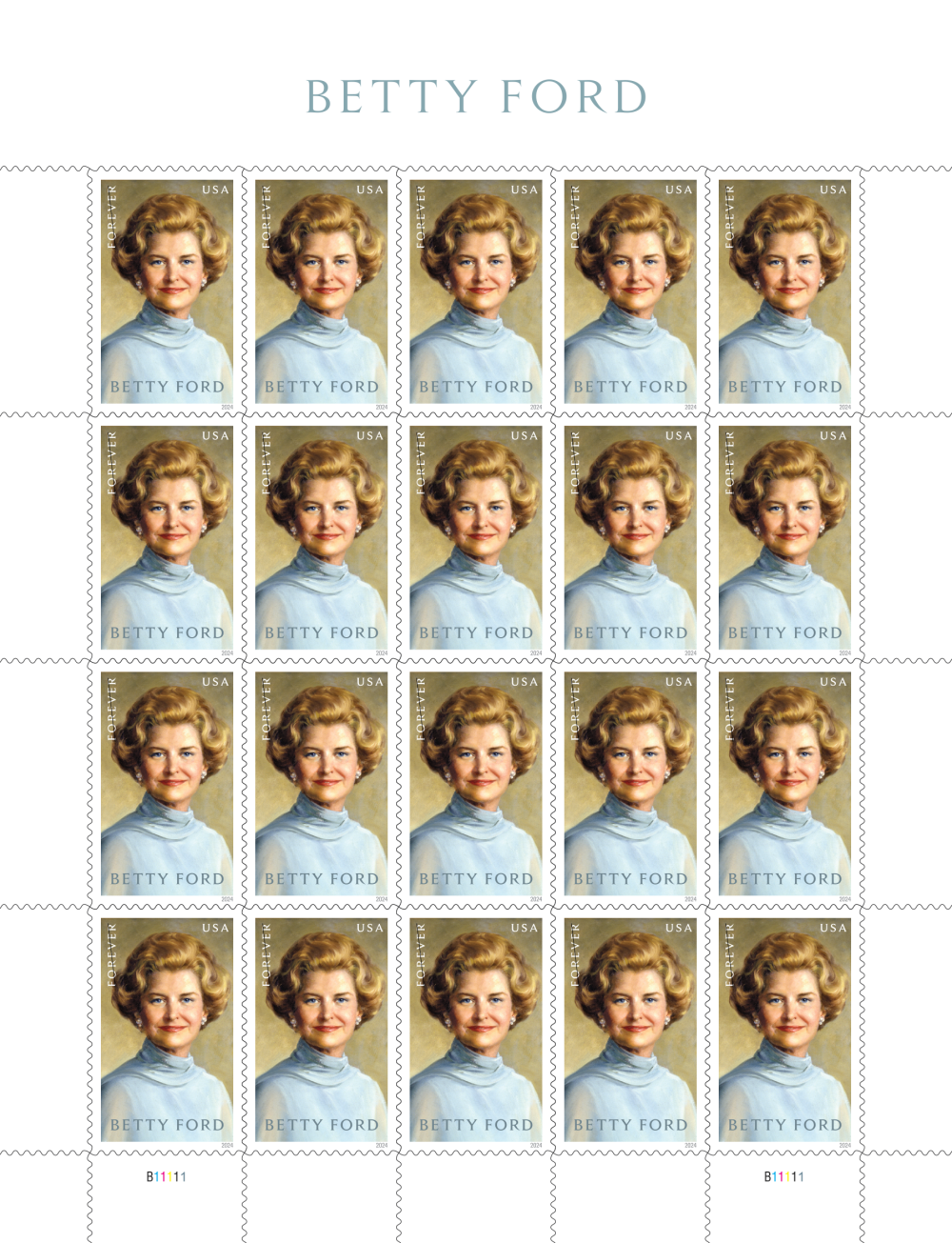2024 Betty Ford Stamps | Tool Stamps US Postage Stamps