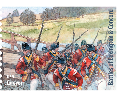 2025 Battlefields of the American Revolution Stamps | Tool Stamps US Postage Stamps