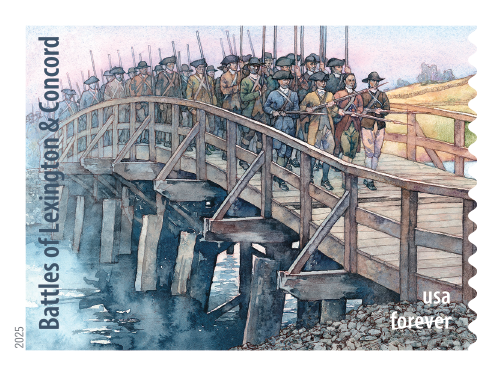 2025 Battlefields of the American Revolution Stamps | Tool Stamps US Postage Stamps