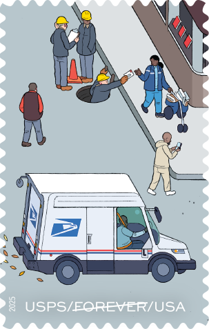 2025. 250 Years of Delivering Stamps 100 pcs | Tool Stamps US Postage Stamps