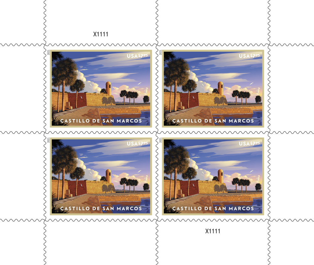 2021 Castillo De San Marcos Stamps | Tool Stamps US Postage Stamps